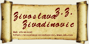 Živoslava Živadinović vizit kartica